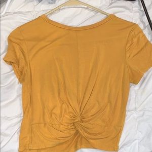 yellow crop top